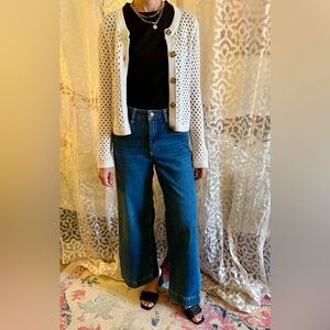 Maeve Anthropologie Blue Flare & Wide Leg Jeans 29